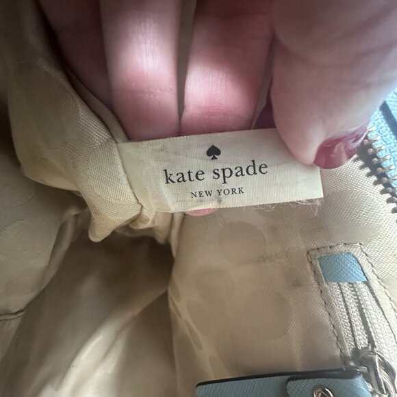 Kate Spade New York Tote Celeste Blue Large Cedar Street Leather Zip Closure - Picture 5 of 16